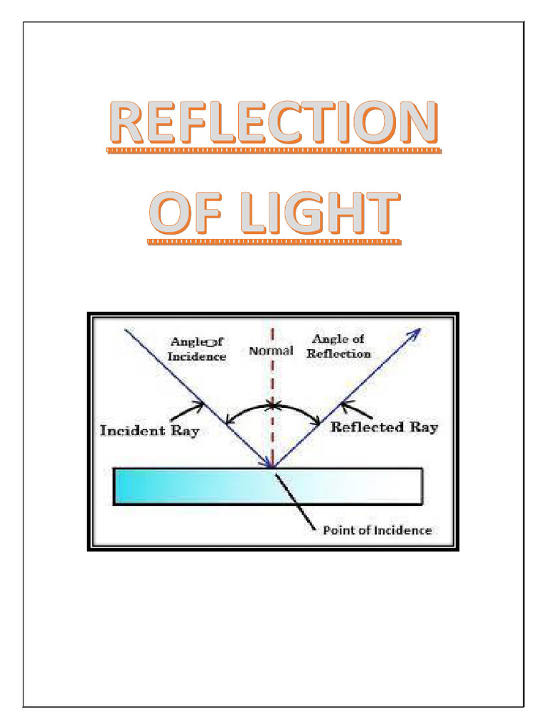 Reflection of Light: Concepts & Types | PDF | Reflection (Physics) | Mirror