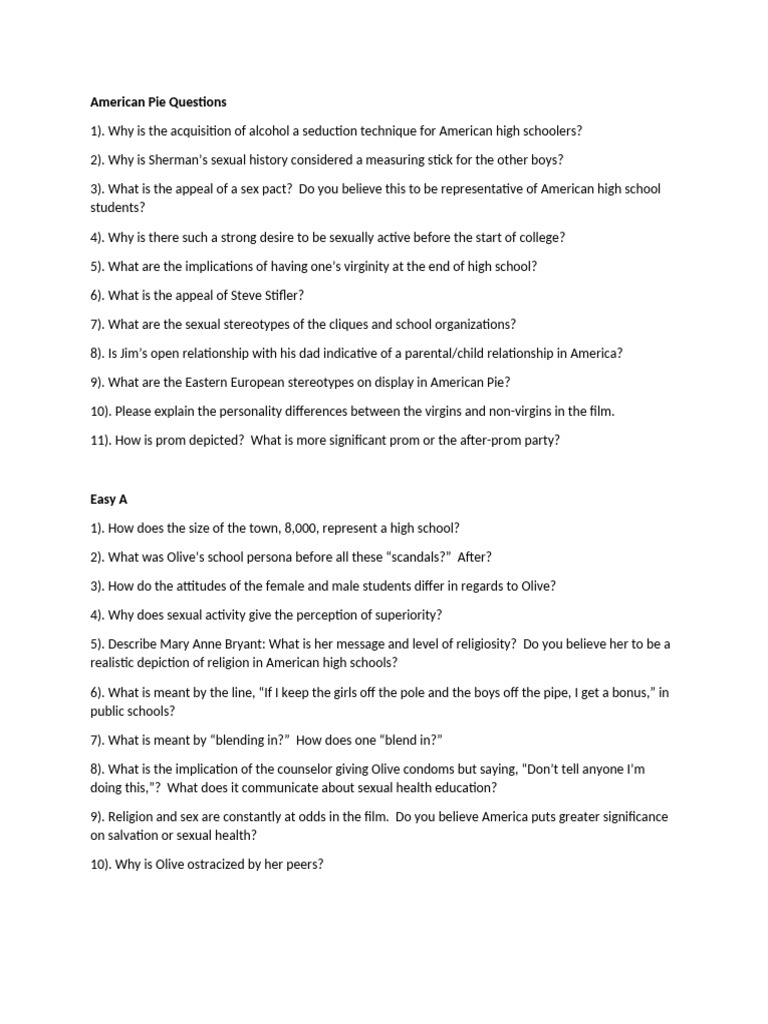 American Pie A Parents' Guide PDF