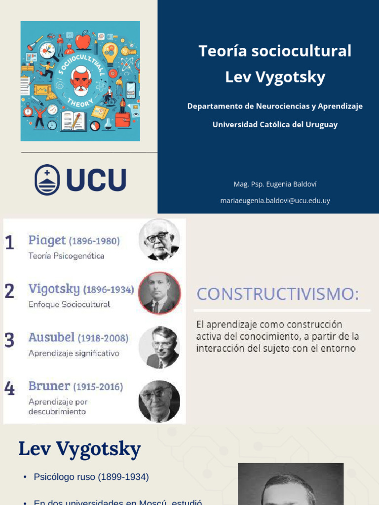 Teoría Sociocultural de Vygotsky | PDF | Pensamiento | Sicología