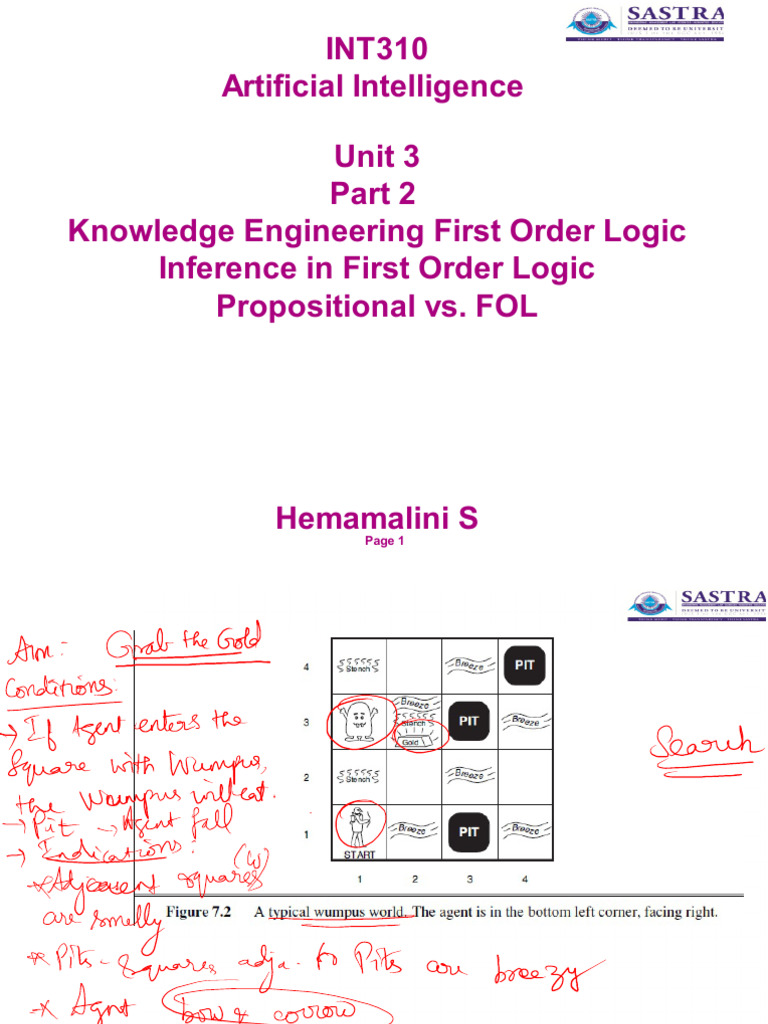 Unit 3 - Part 2 - Using FOL - Knowledge Engineering - Example Domains ...