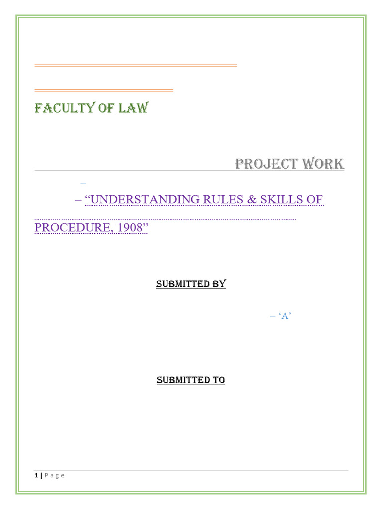English Project Work | PDF | Pleading | Lawsuit