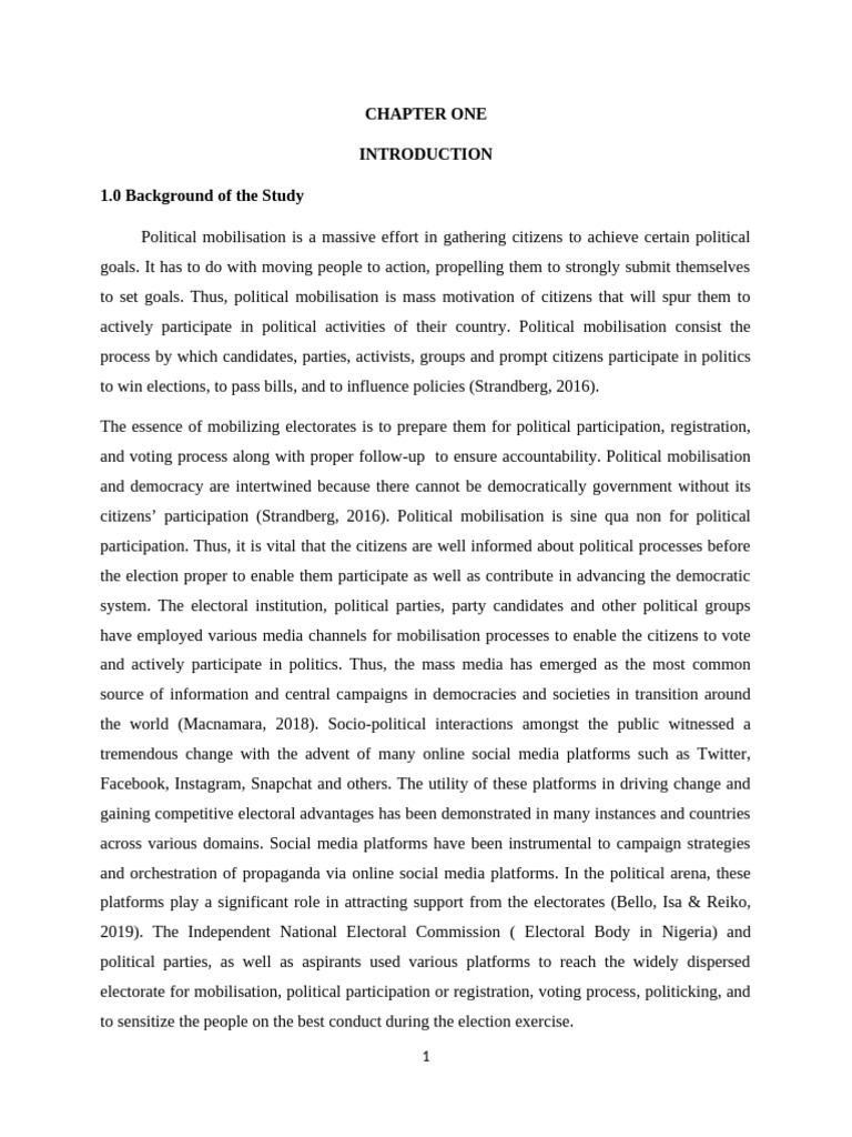 Social Media's Role in Political Mobilisation | PDF | Elections ...