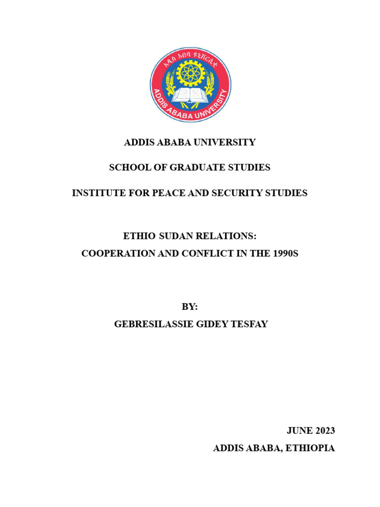 GEBRESILASSIE GIDEY Manuscript IPSS | PDF | Ethiopia | Sudan