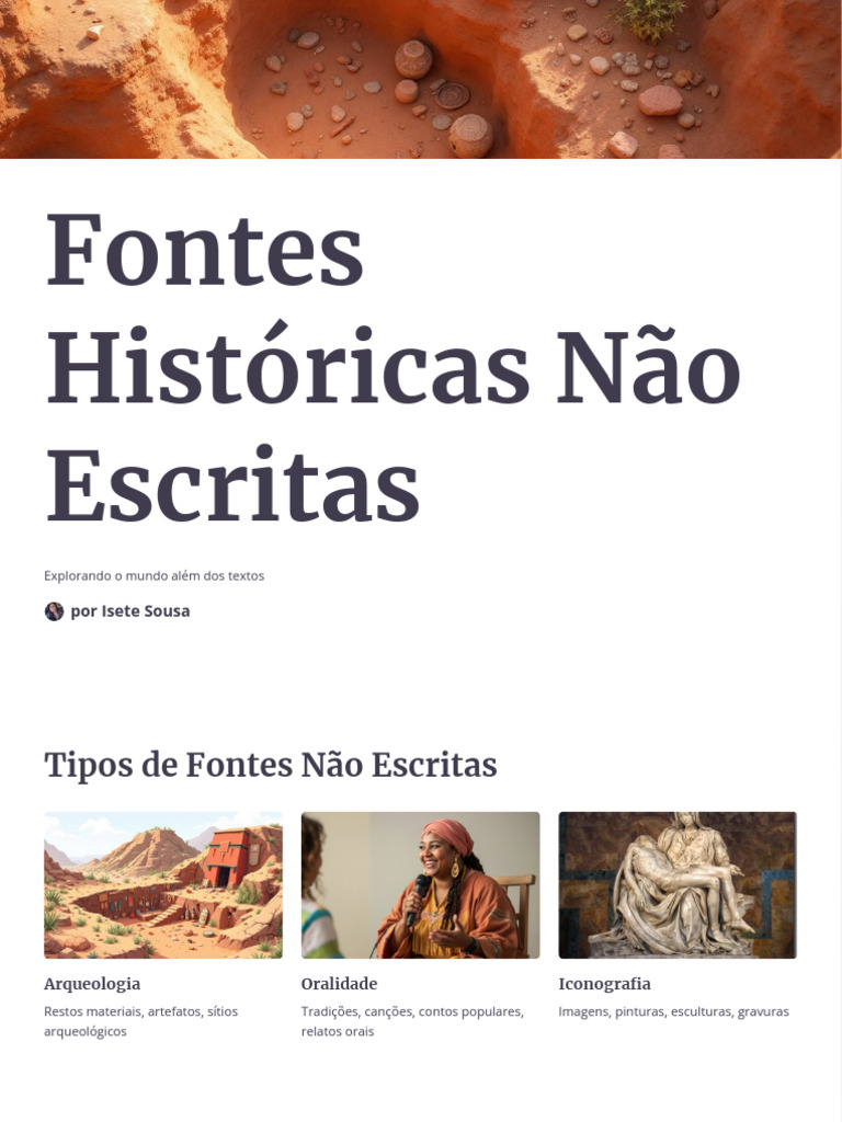 Fontes Históricas Não Escritas | PDF