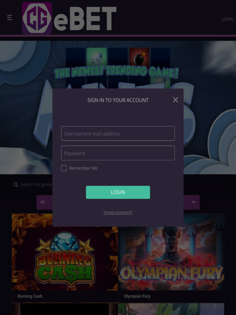 Chasebet App Login Interface