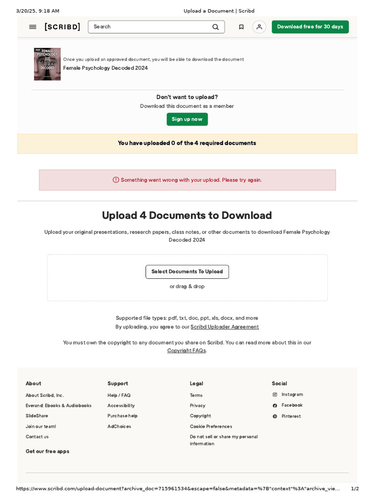 Upload Documents to Scribd Now | PDF | Scribd | Computing