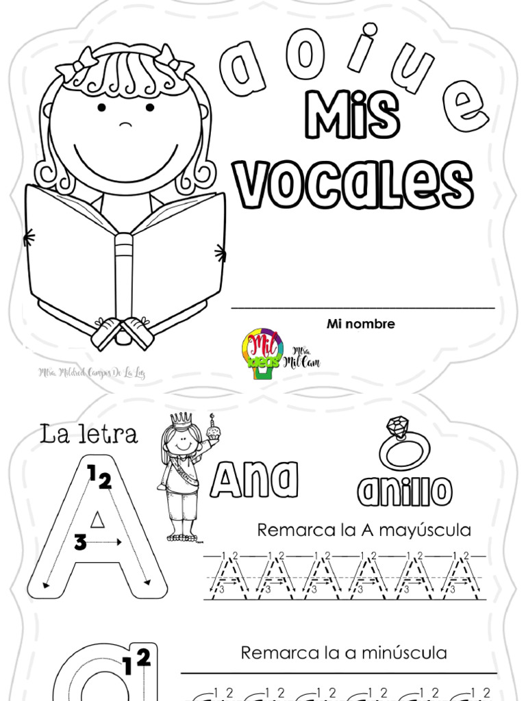 Fichas para Trabajar Las Vocales | PDF