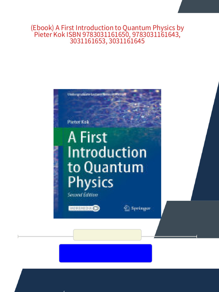 (Ebook) A First Introduction to Quantum Physics by Pieter Kok ISBN ...