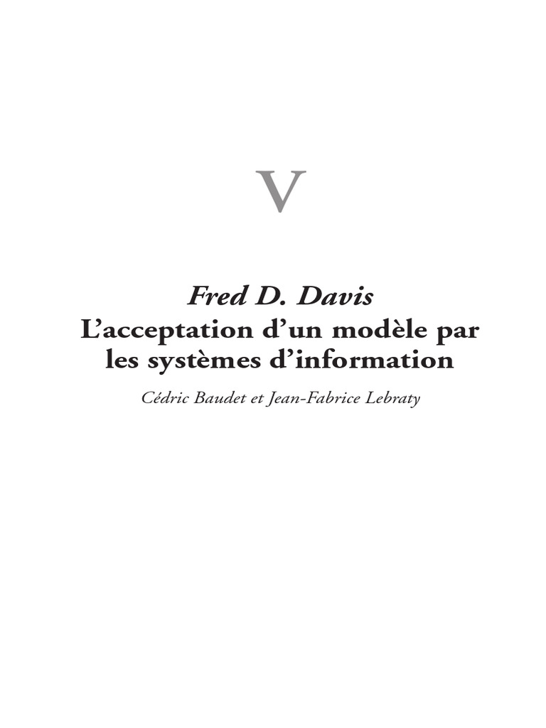 Modèle d'acceptation des technologies | PDF | Psychologie | Sciences ...