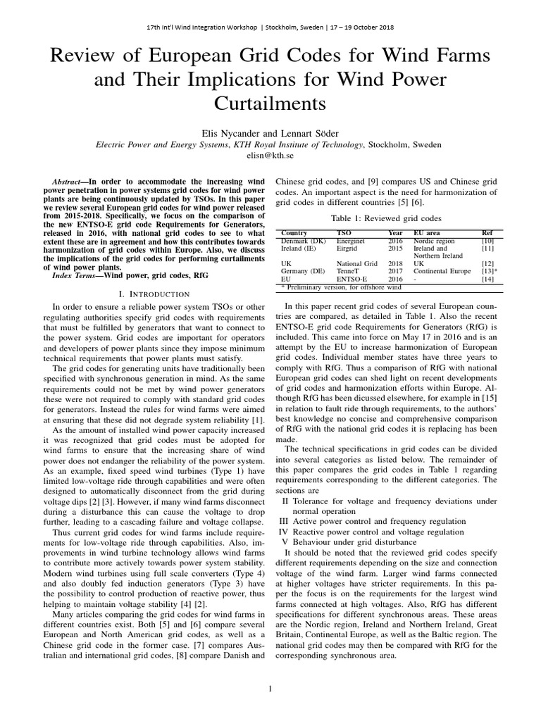 FULLTEXT01 | PDF | Electrical Grid | Wind Power