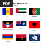 A4 Printable Country Flags List | PDF | North Africa | Asia