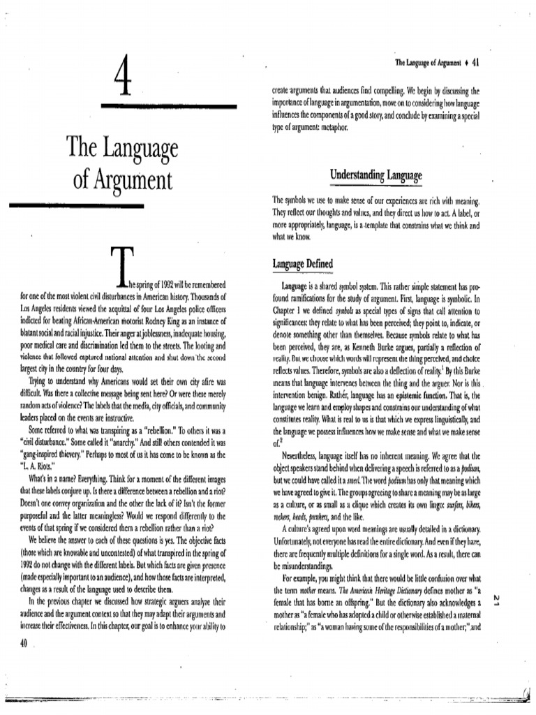 TEXT - Chapter 4 - CHS Argument | PDF