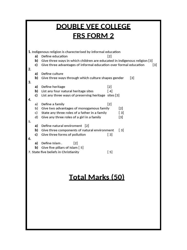 Form 2 Frs | PDF