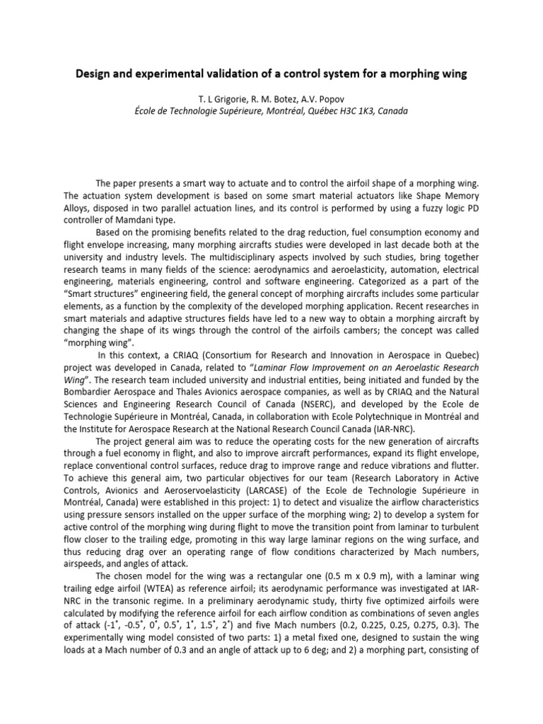 Design and Experimental Validation of A | PDF | Control Theory | Wind ...