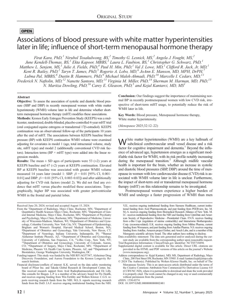 Associations of Blood Pressure With White Matter.4 | PDF | Blood ...