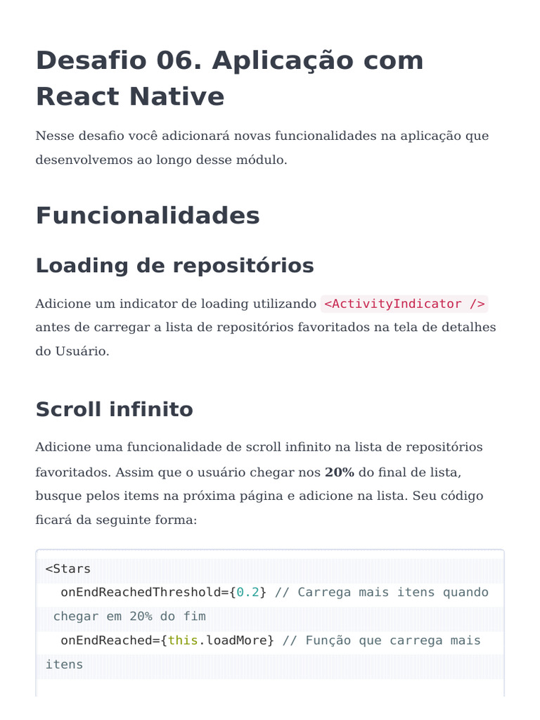Funcionalidades Avançadas em React Native | PDF | Informática ...