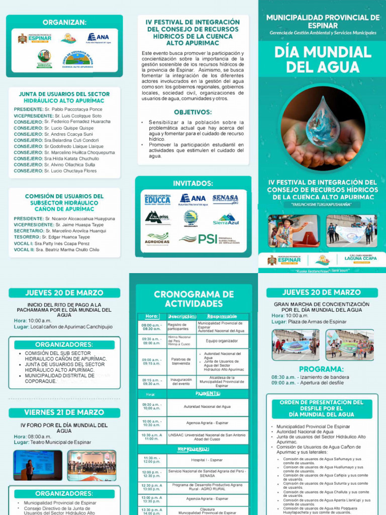 Tríptico del Cuidado del Agua | PDF | Materiales transparentes | Ambiente