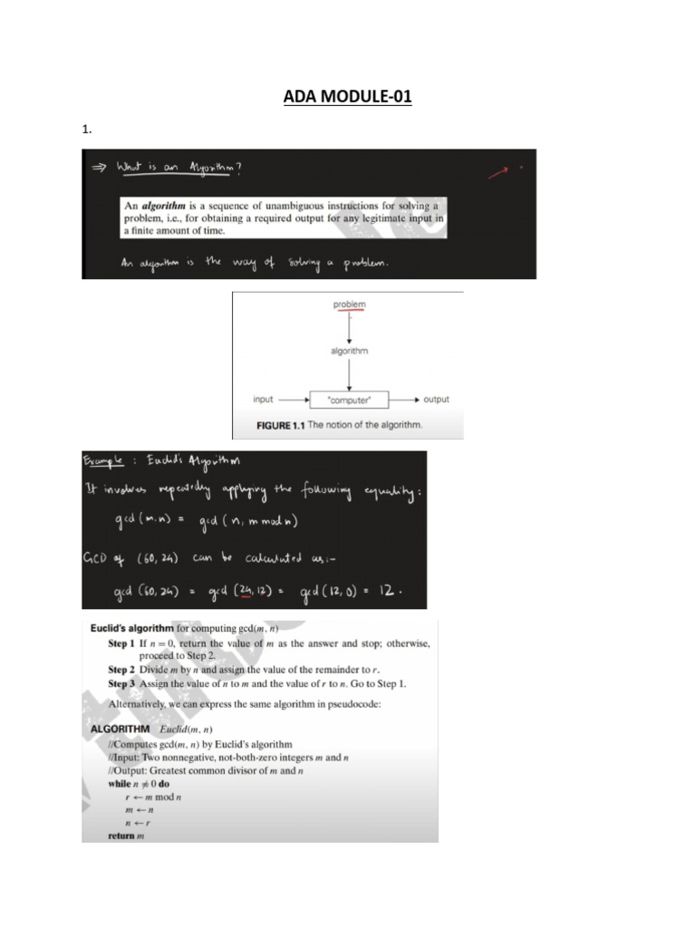 ADA Module-01 | PDF