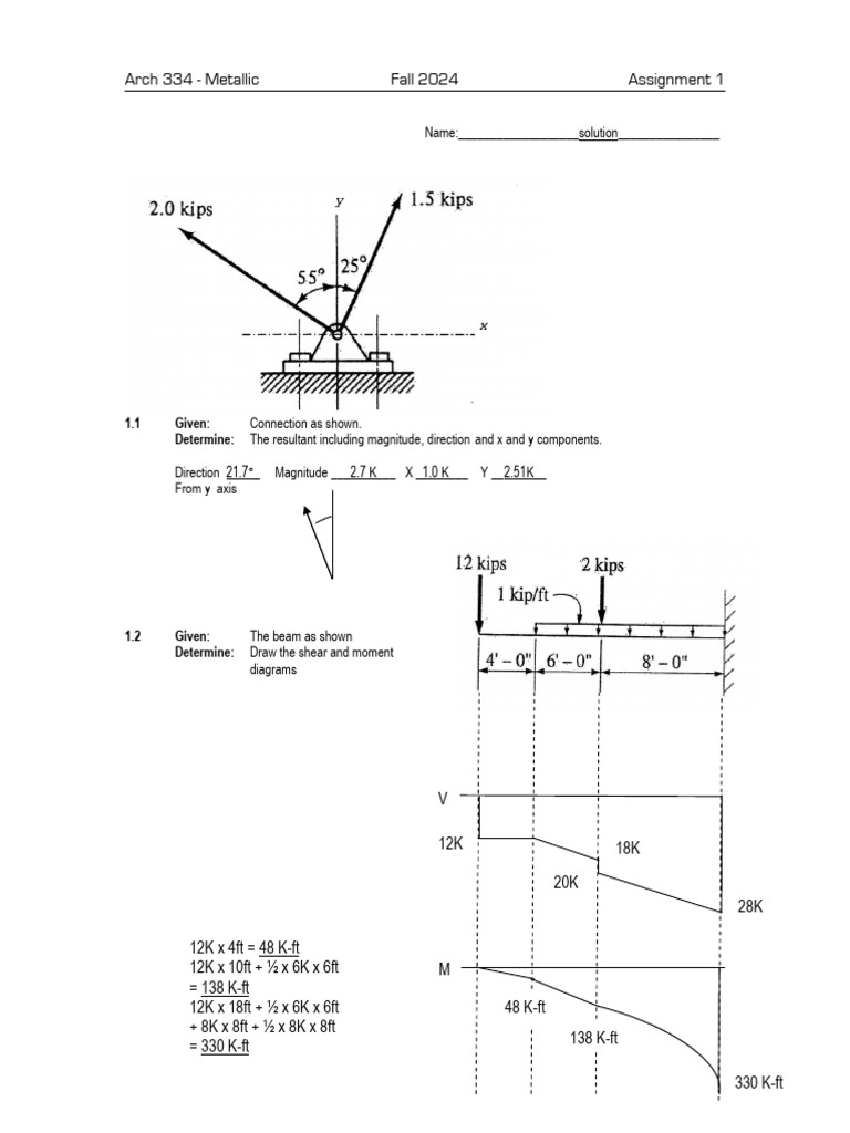 Metallic Structures Assignment Overview | PDF | Bending | Beam (Structure)