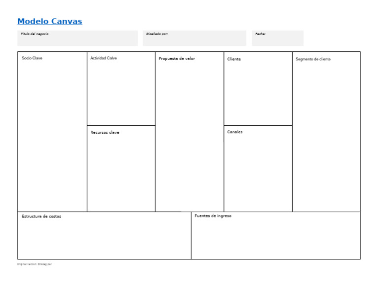 Guía del Modelo Canvas para Negocios | PDF
