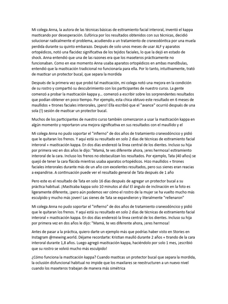 Beneficios de la masticación kappa | PDF