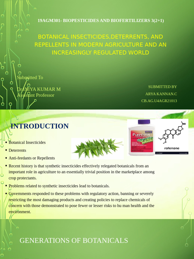 Botanical Insecticides in Modern Agriculture | PDF | Insecticide