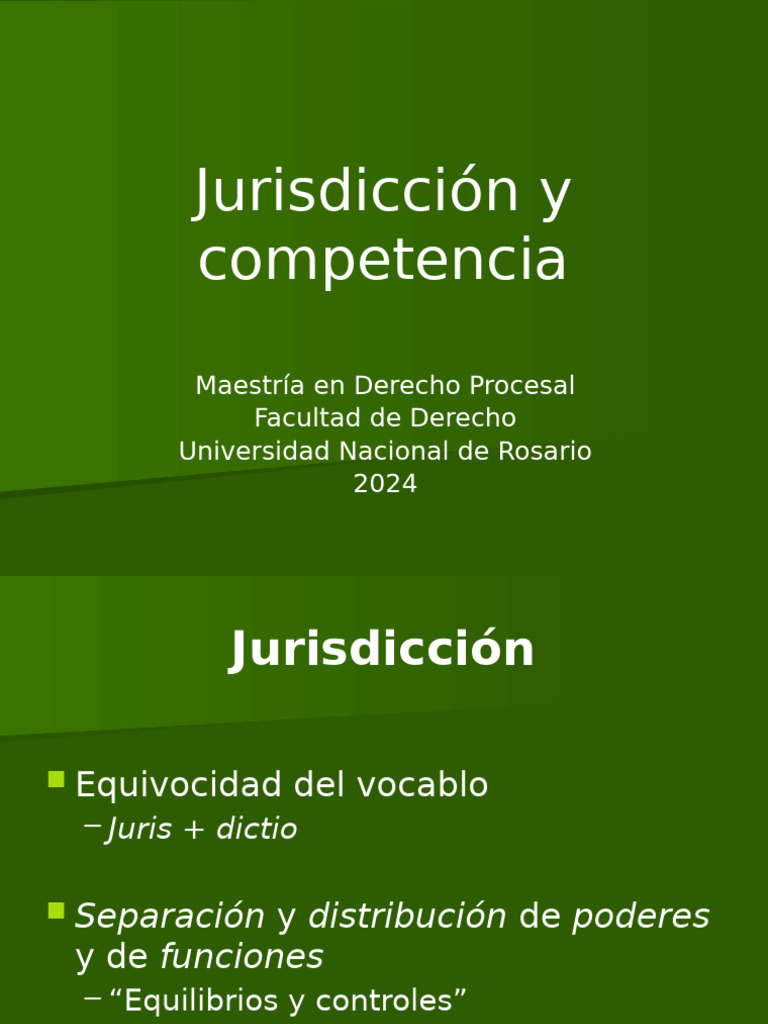 Jurisdicción y Competencia en Derecho | PDF | Jurisdicción | Ley procesal
