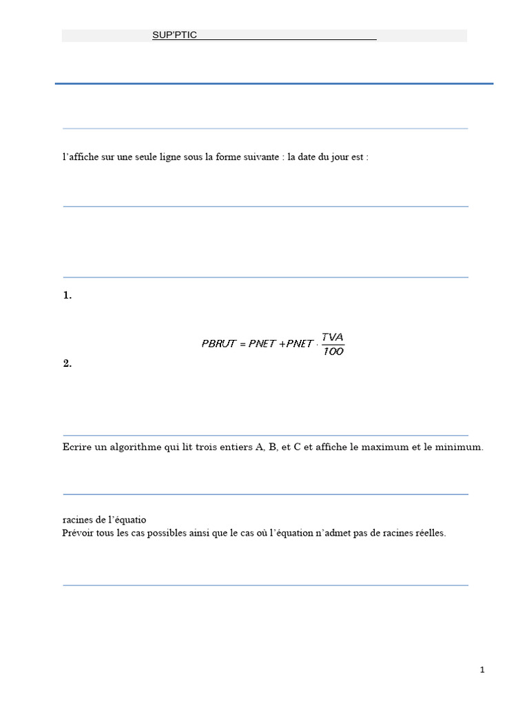 Travaux pratiques de programmation C | PDF | Pourcentage | Équation du ...