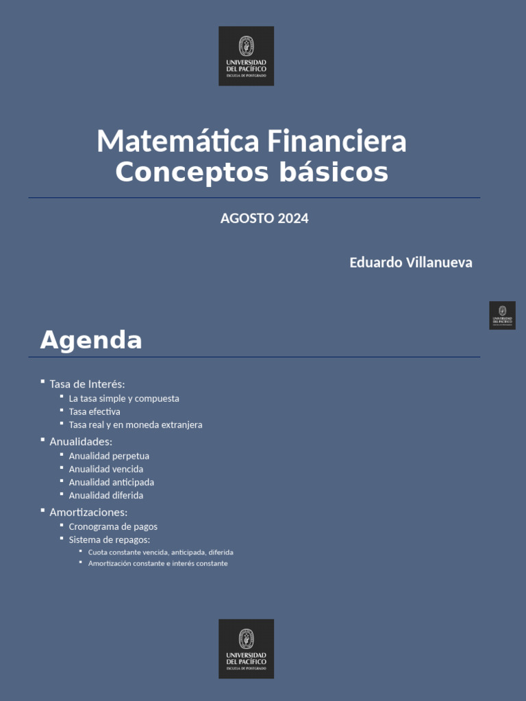 Matematica Financiera | PDF | Interés | Tasas de interés