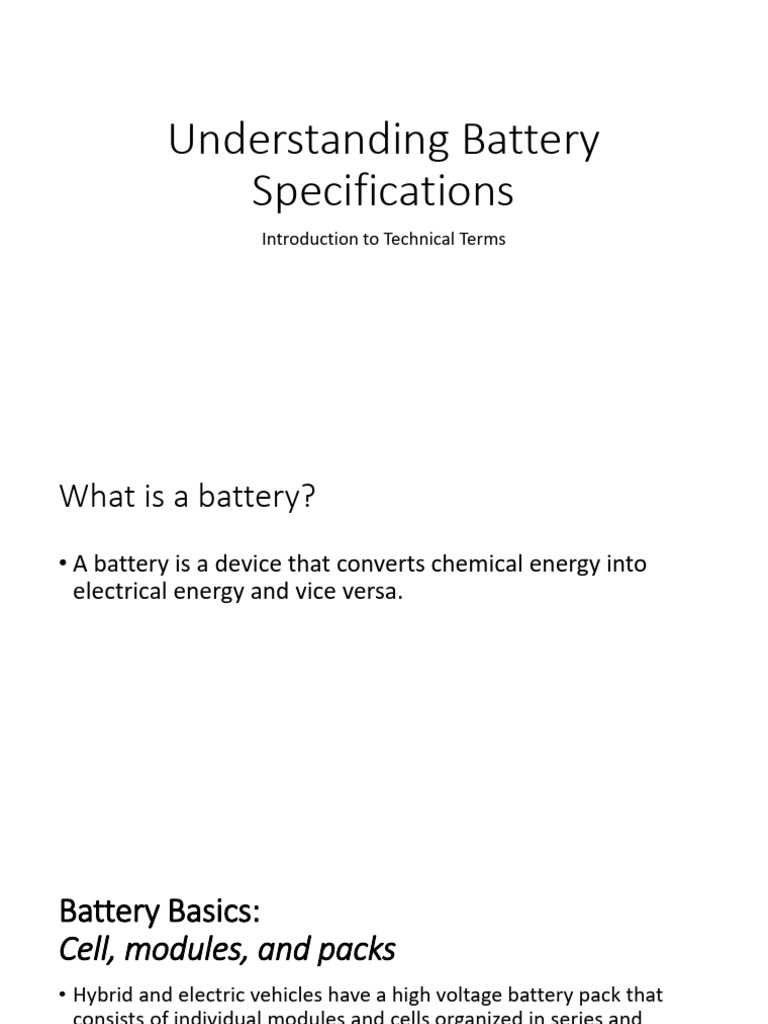 A GUIDE TO UNDERSTANDING BATTERY SPECIFICATIONS visual data 5