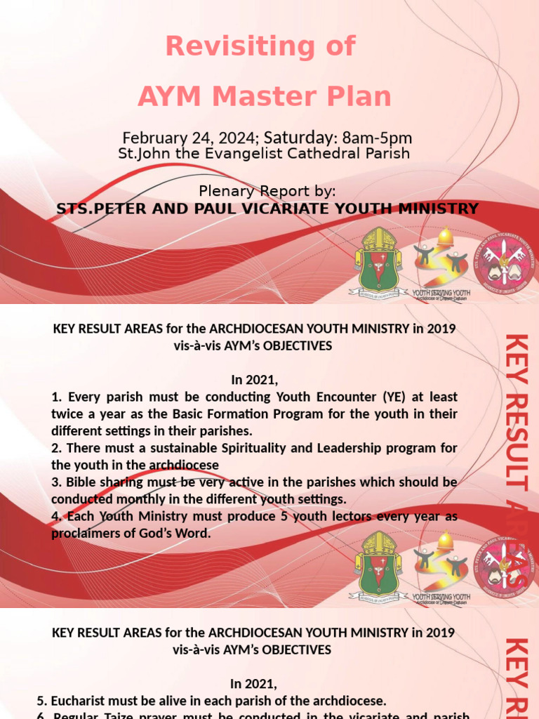 AYM Master Plan 2024: Youth Ministry Goals | PDF | Parish | Diocese