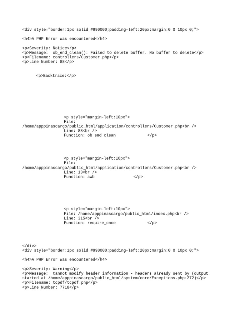 TCPDF Output Error in PHP | PDF
