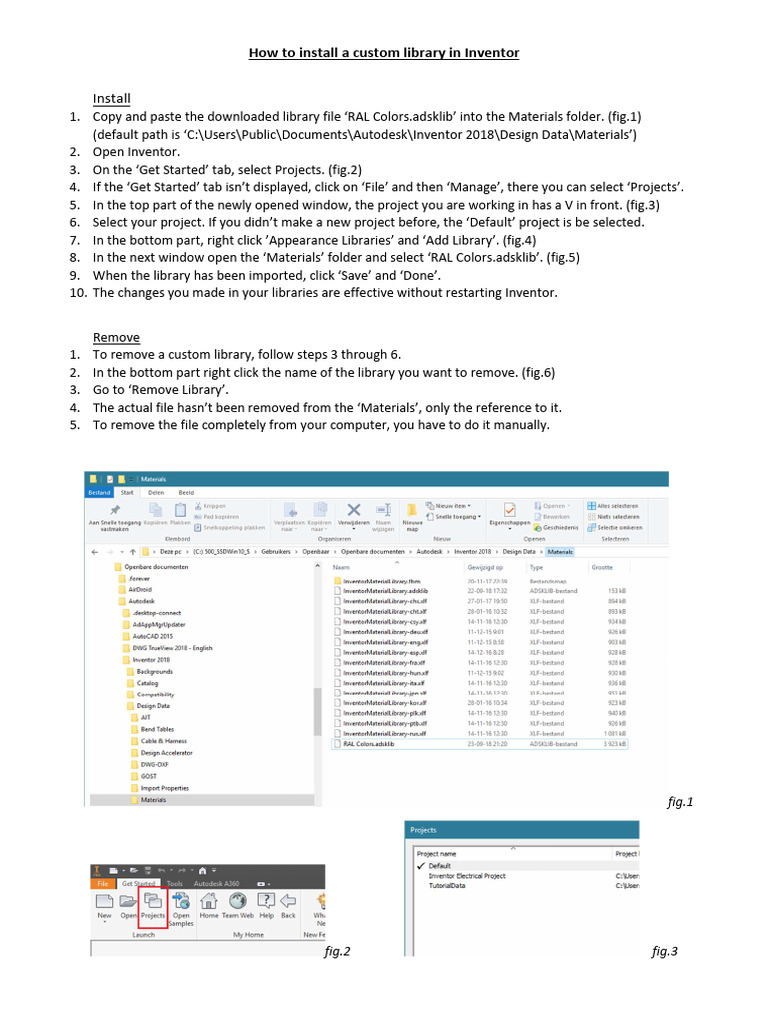 Installing Custom Libraries in Inventor | PDF