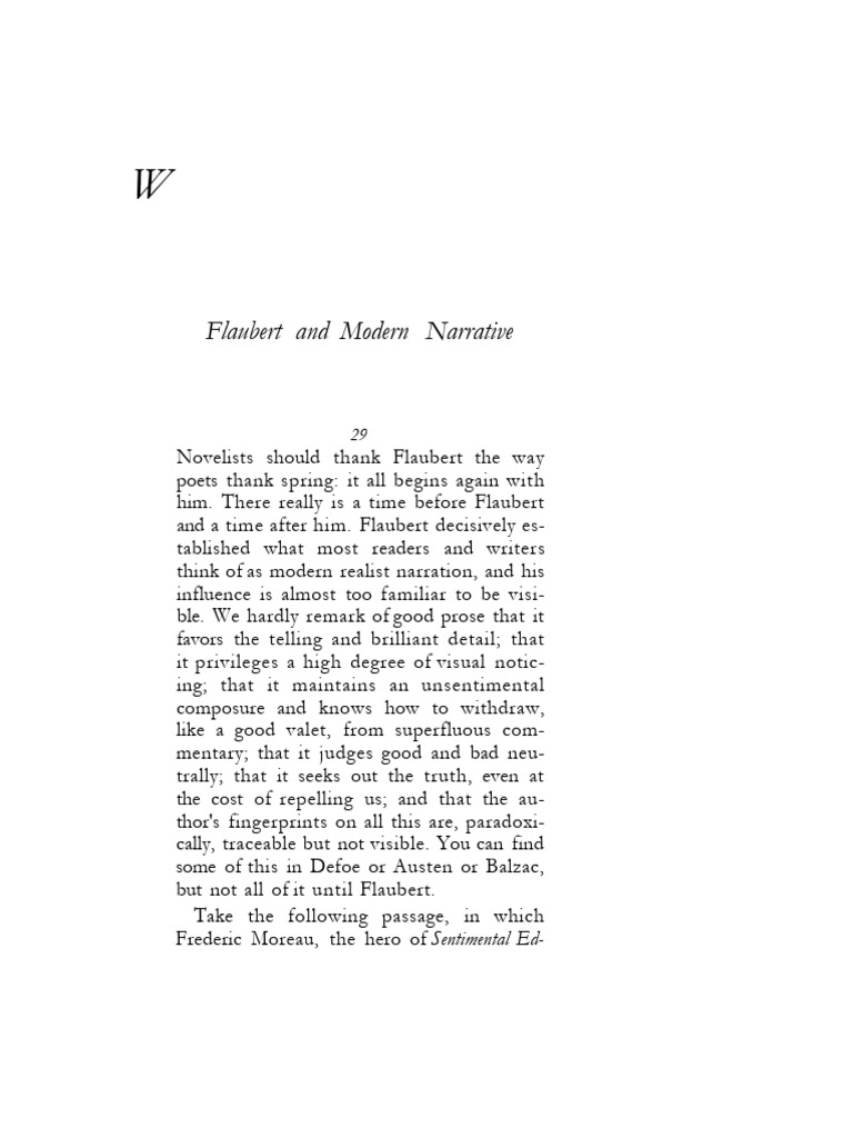 Flaubert's Impact on Modern Narrative | PDF