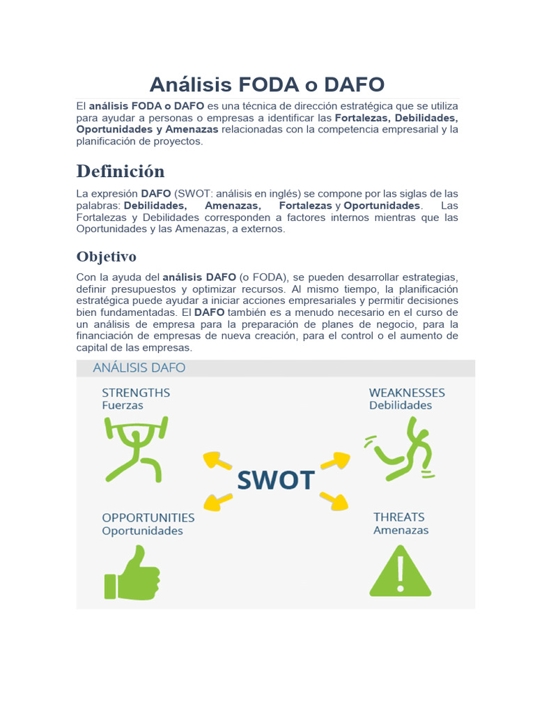 Análisis FODA y su Aplicación Estratégica | PDF | Análisis FODA | Business