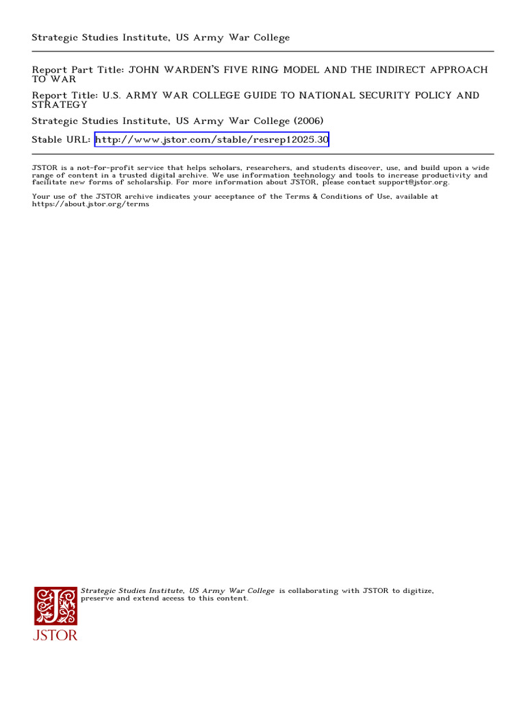 Warden's Five Ring Model in Warfare | PDF | Aerial Warfare | Saddam Hussein