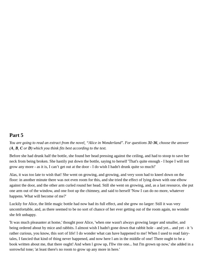 FCE Reading Test 6 Giulia | PDF | Lucid Dream | Dream