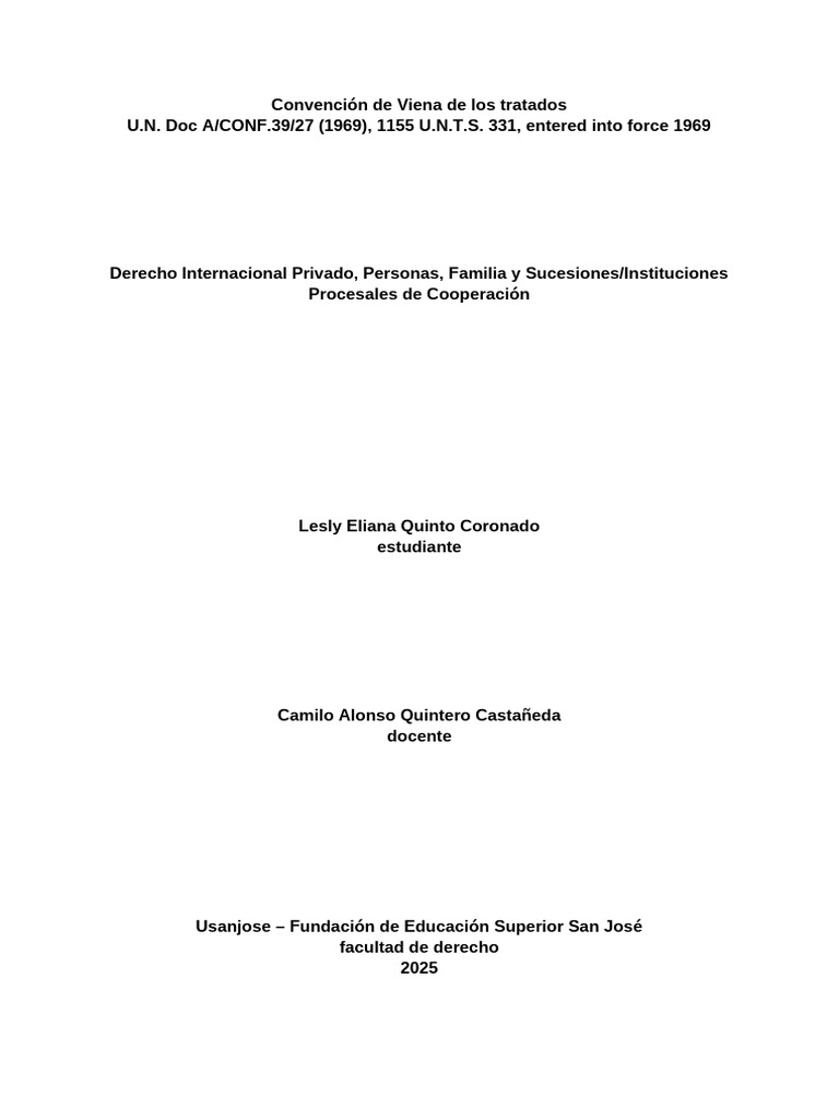 Convención de Viena de Los Tratados | PDF | Tratado | Justicia