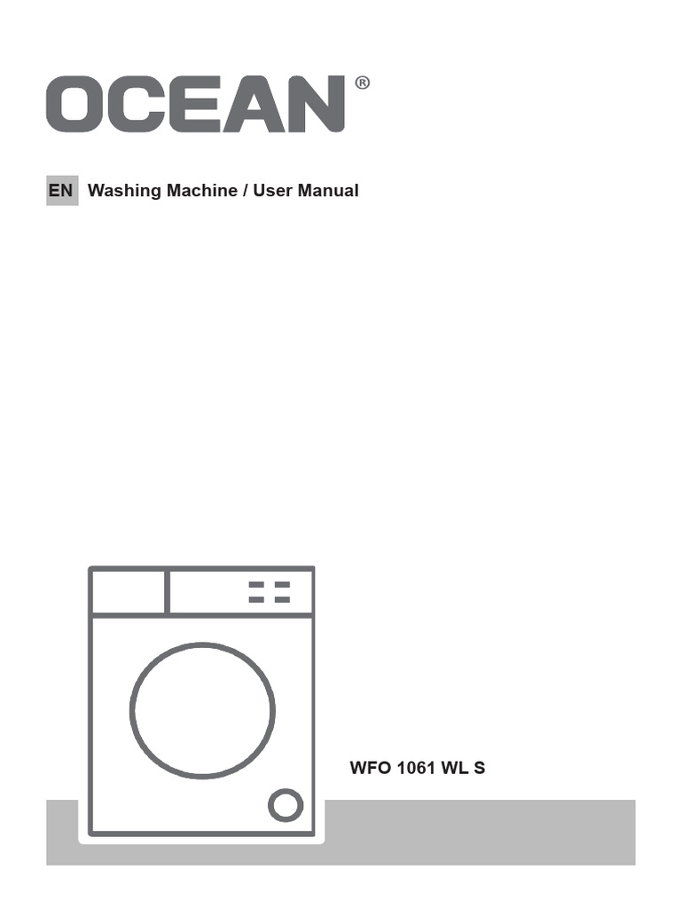 WFO-1061-WL-S_AR | PDF | Washing Machine | Laundry
