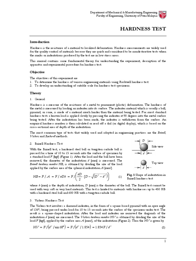 Hardness Testing Methods Overview | PDF | Hardness | Building Engineering