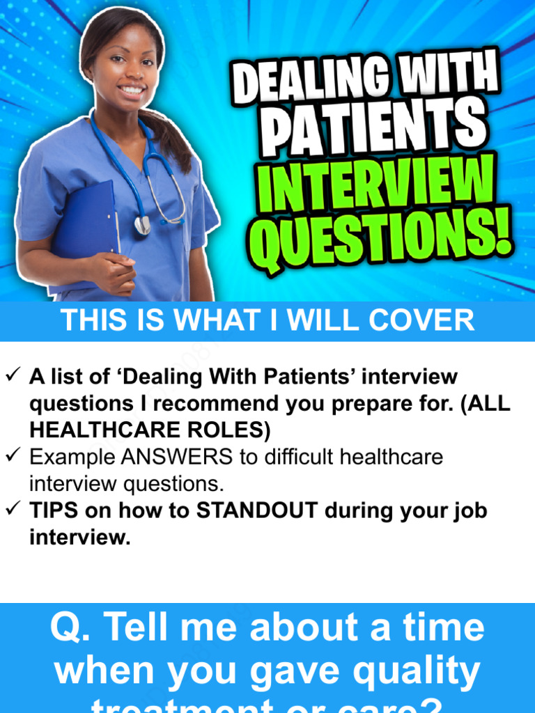 DEALING+WITH+PATIENTS+Interview+Questions+&+Answers_Tracked | PDF ...