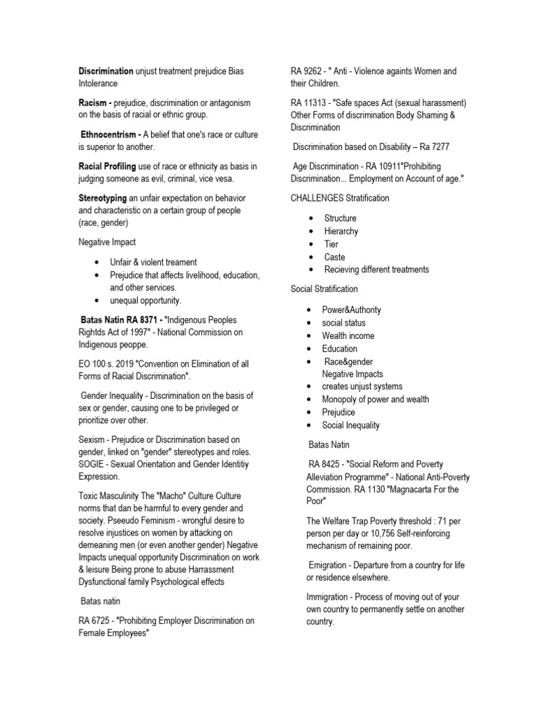 Understanding Discrimination and Its Impacts | PDF | Discrimination ...