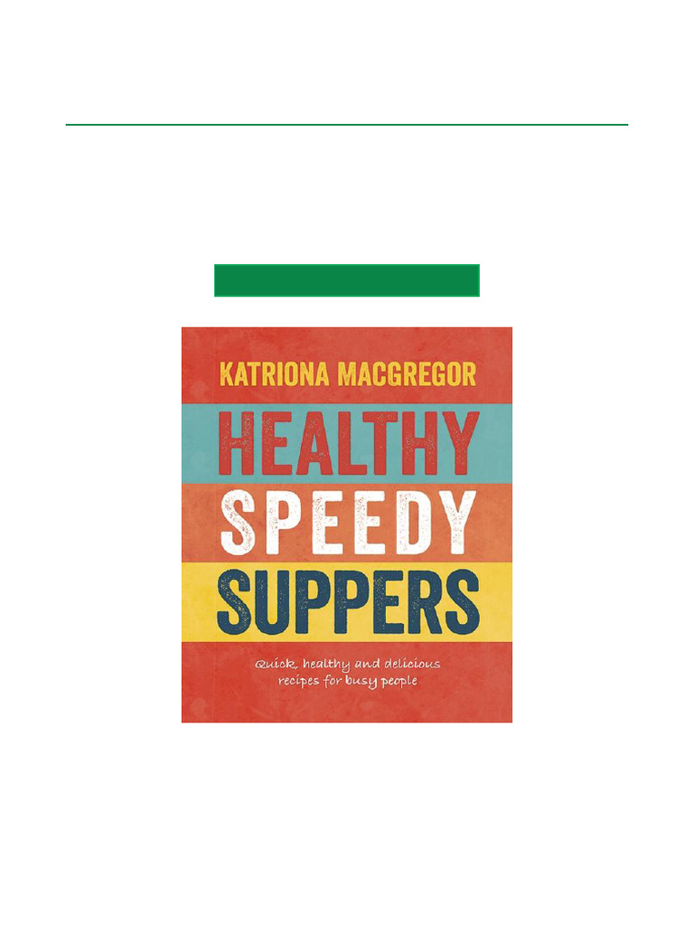Quick Healthy Recipes for Busy People | PDF