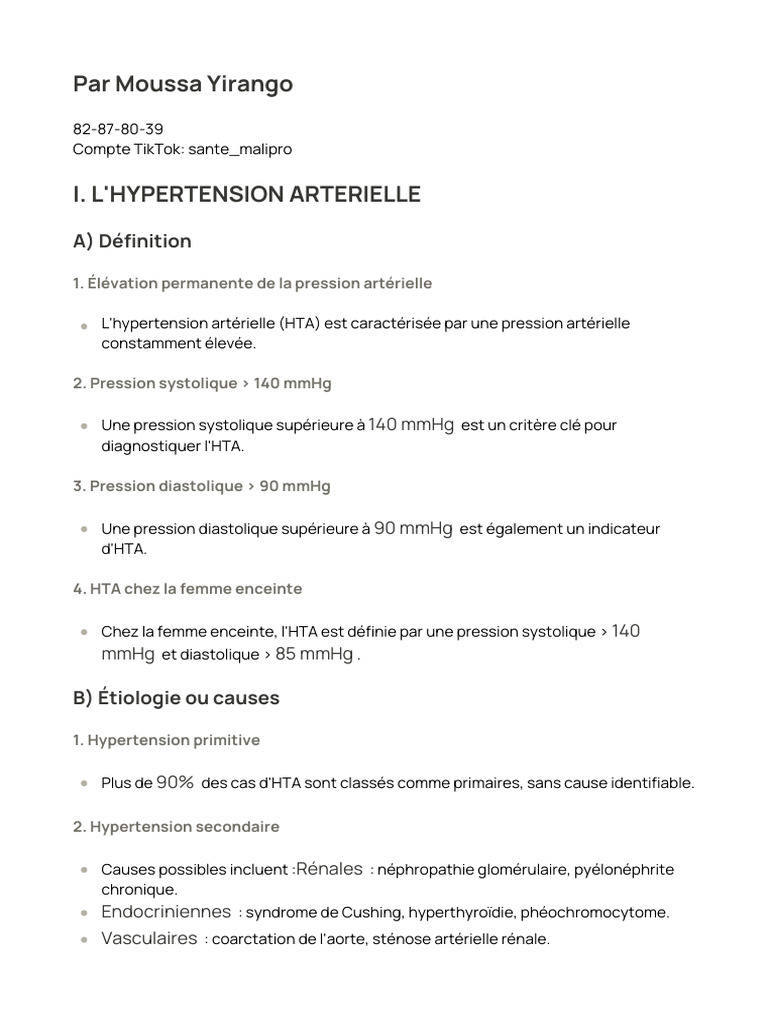Hypertension Artérielle et Insuffisance Cardiaque | PDF | Hypertension ...
