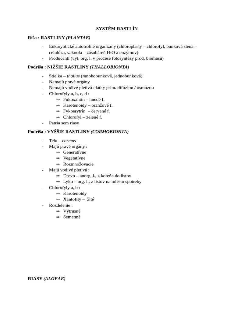 Systém Rastlín | PDF