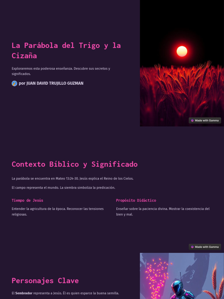 Parábola del Trigo y la Cizaña: Significado | PDF | Parábolas de Jesús ...