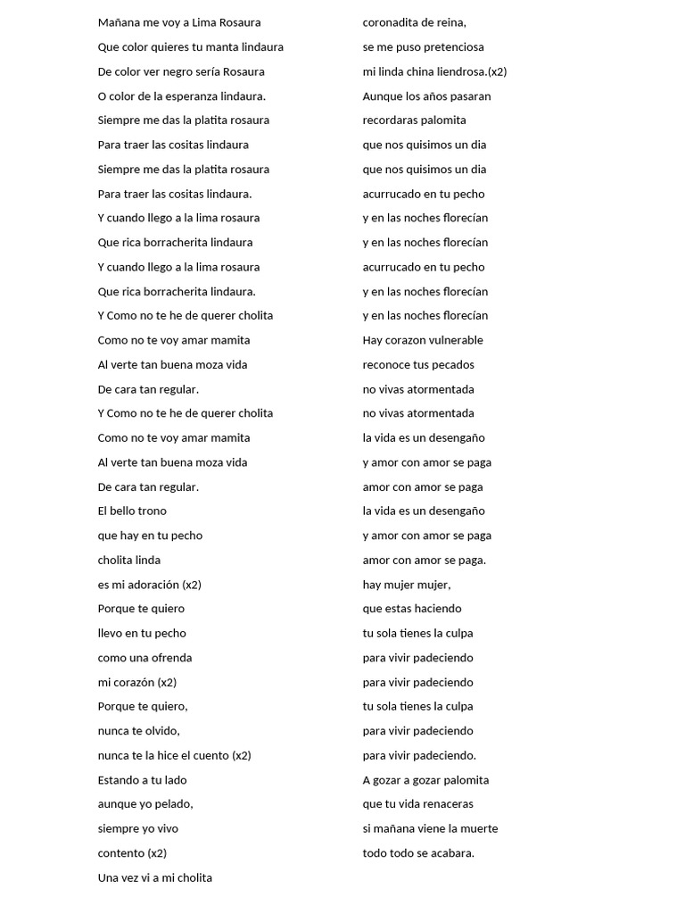 letra de la danza | PDF