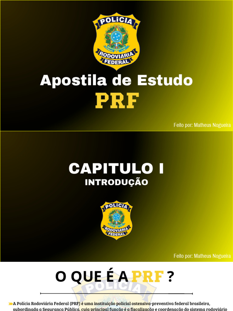 Funções e Condutas da PRF no Brasil | PDF | Polícia