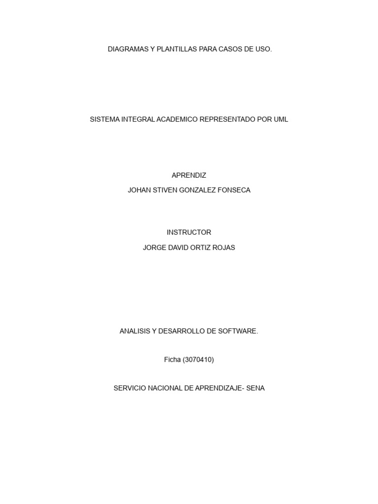 Diagramas UML para Sistema Académico | PDF | Caso de uso | Usuario ...