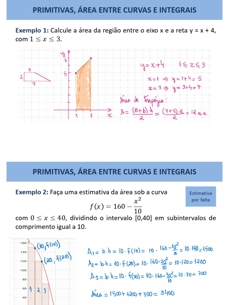 Primitivas e Integrais em Cálculo | PDF | Integrante | Limite (Matemática)